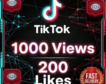 1 000 vues TikTok et 200 mentions J'aime | Service de croissance rapide TikTok | Vidéos Boost TikTok | Augmentez l'engagement et la preuve sociale