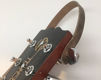 Handcrafted Leather Loop Guitar Hangers - Made in USA Banjo, ukulele, sitar, etc...