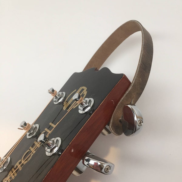 Handcrafted Leather Loop Guitar Hangers - Made in USA Banjo, ukulele, sitar, etc...