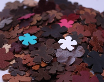 Leather flowers for crafts / headbands / bracelets / scrapbooking / embellishments / clothing / applique / etc...