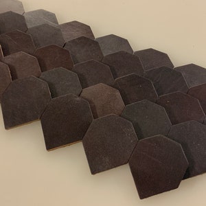 USA MADE: Full Grain Thick Leather Scales for DIY armor etc. Die cut blank. Dark Brown