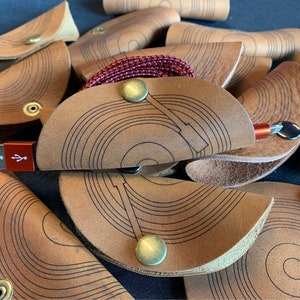 Veteran Made in USA: Leather Record cord organizer keeper