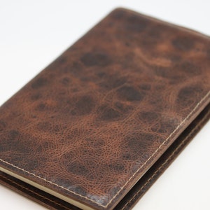 Hand Made in USA - Distressed Bison / Buffalo Leather Journal / Art Book holder.