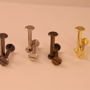 10X Chicago Screws Solid Steel 9 mm wide 22 mm tall posts Binding book USA seller