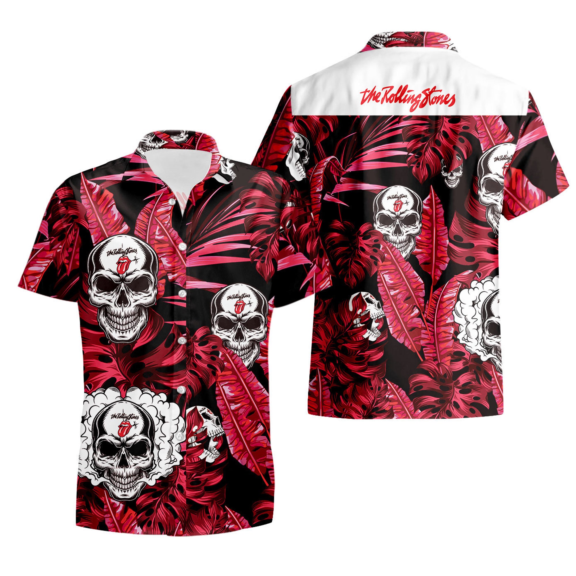 The Rollin Stones Skull Hawaii Shirt The Rollin Stones Skull Hawaii Shirt