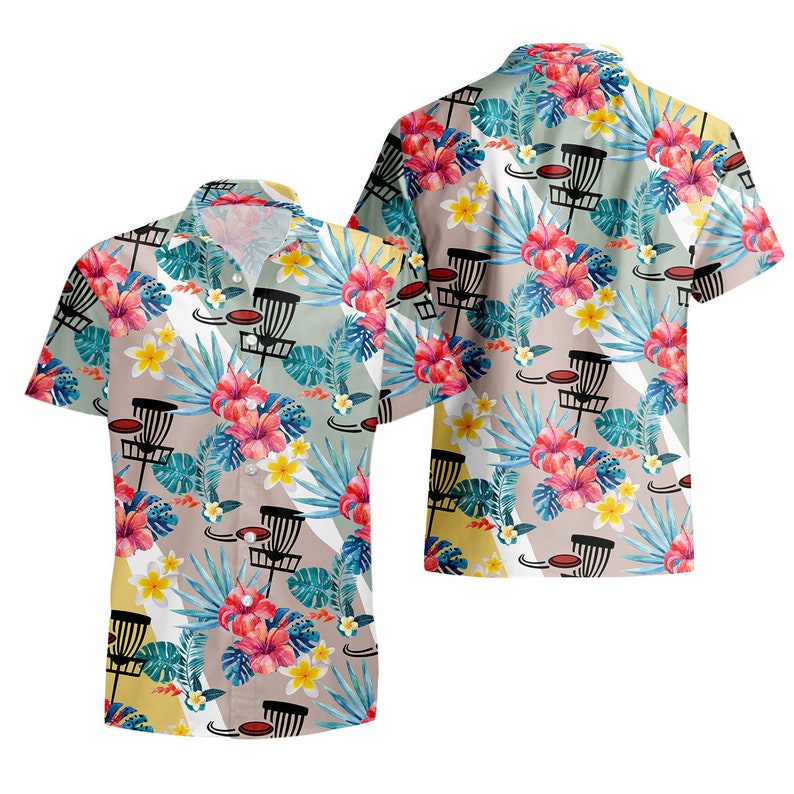 Disc Golf Silhouette Hawaiian Shirt Golf Hawaiian Shirt Golf - Etsy