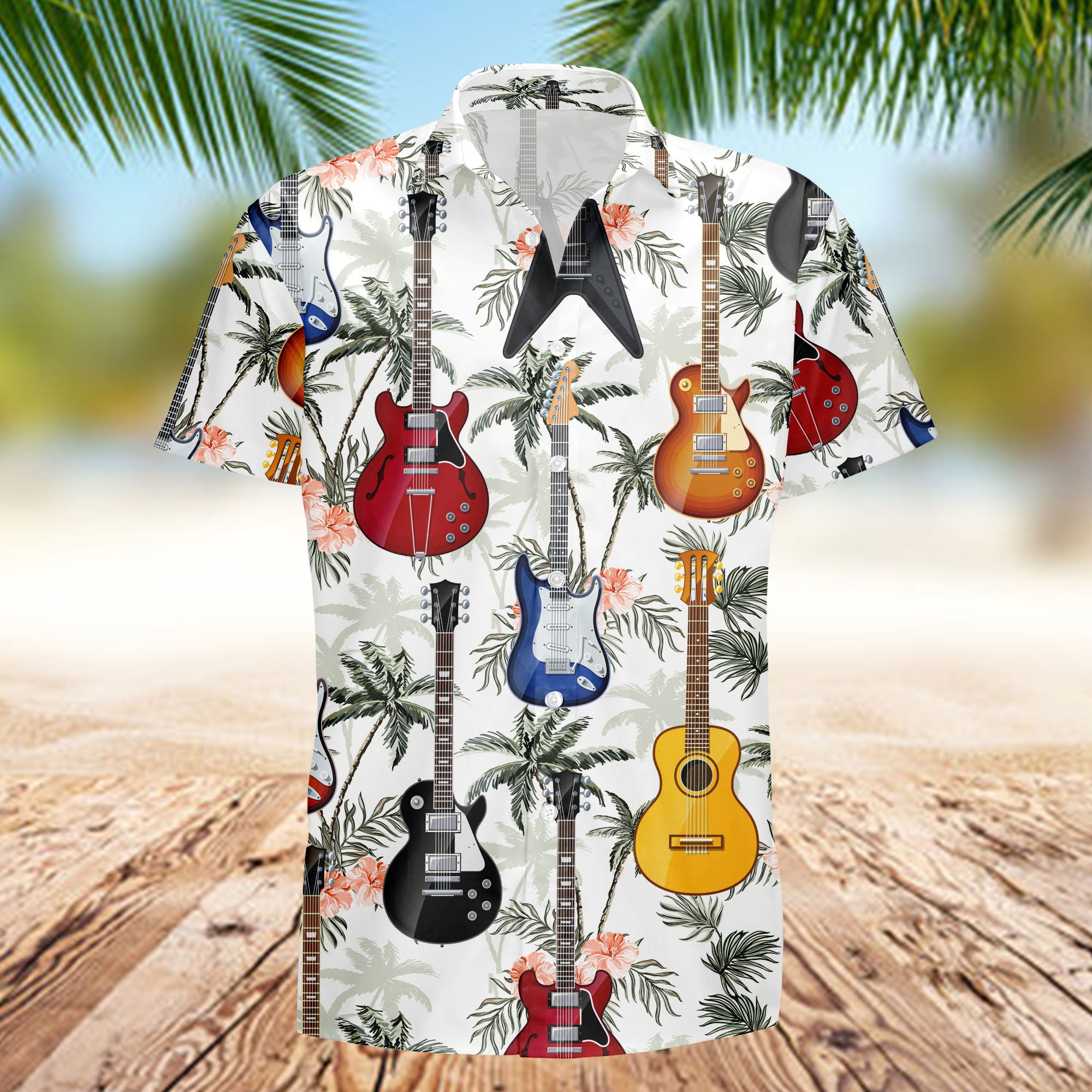 Gitarre Tropical Vintage Hawaiian Shirt Gitarre Tropical Vintage Hawaiian Shirt