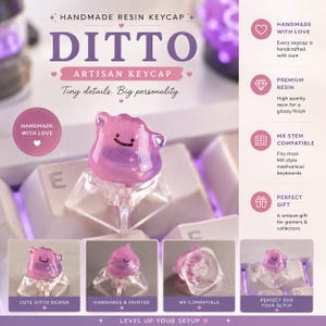 Söt Ditto-hartstangentbord | Handgjord hantverksmässig tangentbordshylsa för Cherry MX mekaniska tangentbord