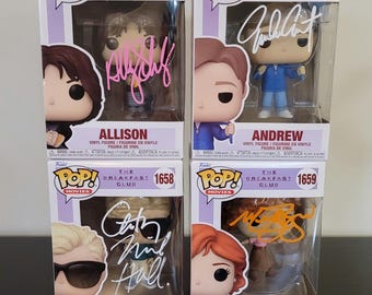 The Breakfast Club Set of Four Signed Autographed Funko Pops with COA