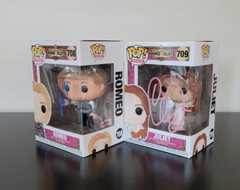 Leonardo Dicaprio & Claire Danes Signed Autographed Funko Pop Romeo + Juliet COA