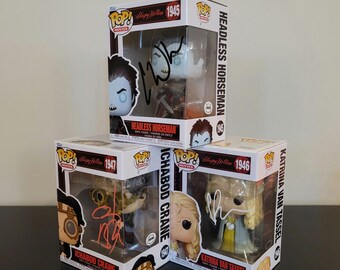 Sleepy Hollow Signed Autographed Funko Pop Set Johnny Depp Christopher Walken Christina Ricci COA