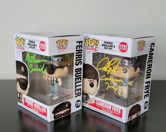 Ferris Bueller Signed Autographed Matthew Broderick Alan Ruck Funko Pops w/ COA