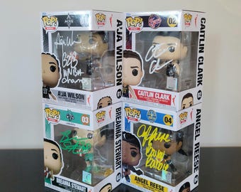 WNBA Set! Signed Autographed Rookie Funko Pops Caitlin Clark WNBA Hologram & COA