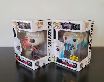 Signed Will Smith & Margot Robbie Funko Pops, Suicide Squad w/COA