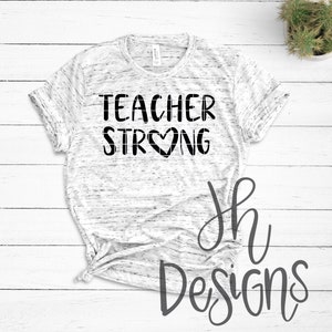 Teacher Strong Sublimation Design | PNG | Clipart | Teach | Printable Artwork | Hand Drawn | Digital Download