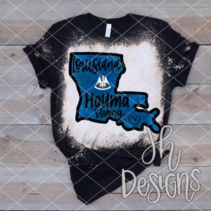 Louisiana Houma Strong Sublimation Design | PNG | Clipart | Hurricane Ida | Printable Artwork | Hand Drawn | Digital Download