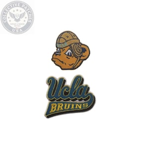 UCLA Bruins Embroidered Patch Set – Mascot and Script Logo Fan Patches