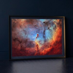 Print op stamnevel olifant | IC 1396 Ruimtemuurkunst | Fine Art-astrofotografie I Space-afdruk | Woondecoraties | Astronomiecadeau: cadeau voor hem