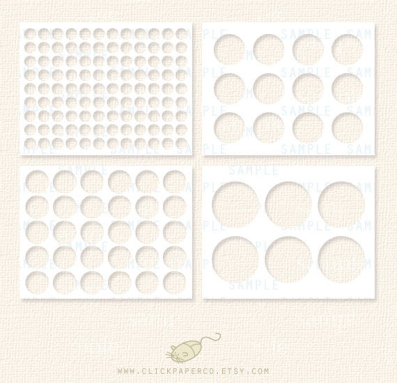 Circle Template Rounds Multi Size Value Pack .75 1 1.5 2 Inch - Etsy