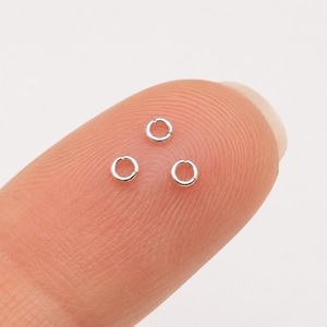 Sterling Silver Jump Rings, 2.5 mm tiny small jumprings for Jewelry Making Supplies, findings