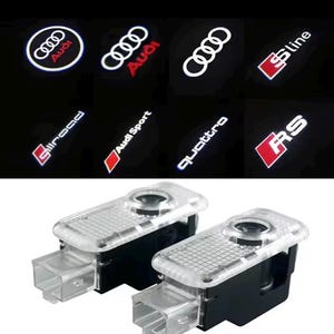 Audi LED Door Logo Projector Lights- 2pcs Car Welcome Lights for A3, A4, A5, A6, Q3, Q5, Q7, and more