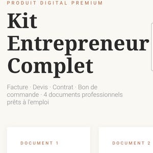 Kit entrepreneur complet