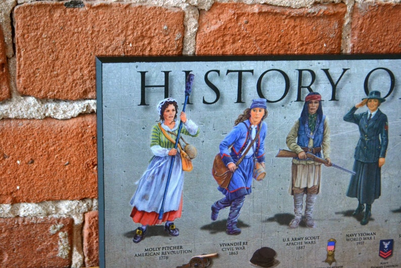 History of Women in the US Military Poster 6x24" Plaque, Gift, Female ...