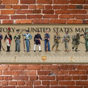 History of the United States Marine Poster Print, Simper Fi, Jarhead, Devil Dog, Leatherneck, Semper Fidelis, The Few the Proud the Marines