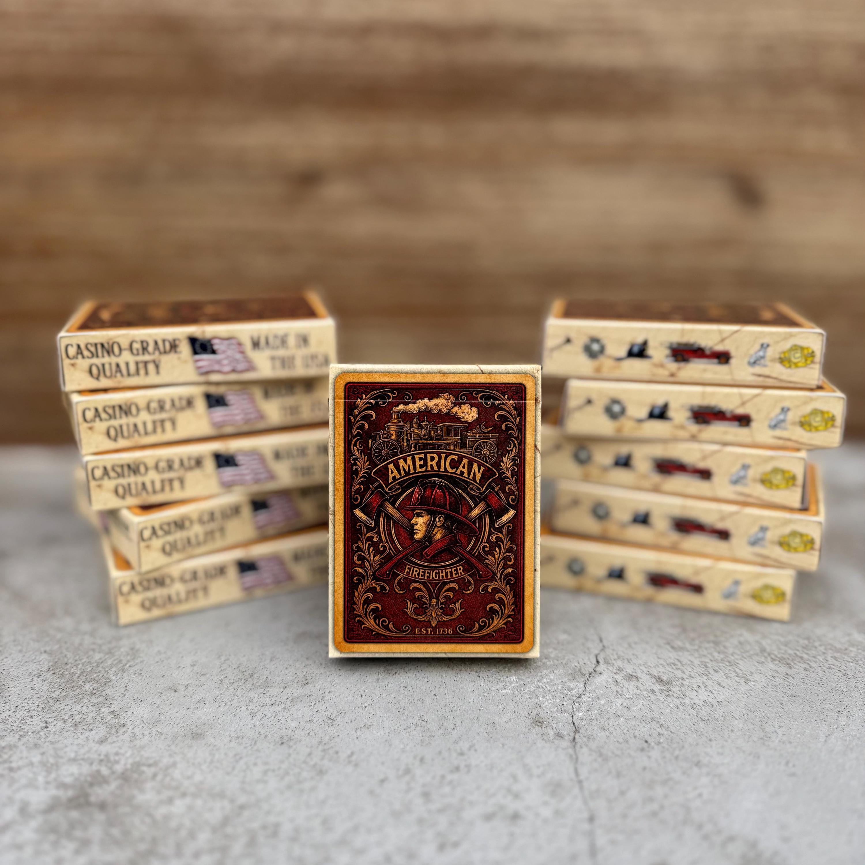 American Firefighter  Premium Casino-grade Patriotic Playing Cards |  Standard Size - Etsy