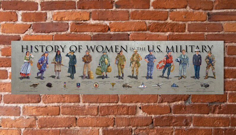 History of Women in the US Military Poster 6x24" Unframed Print, Female ...