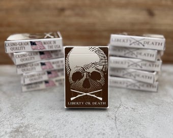 Liberty or Death – Premium Casino-Grade Patriotic Playing Cards | Standard Size