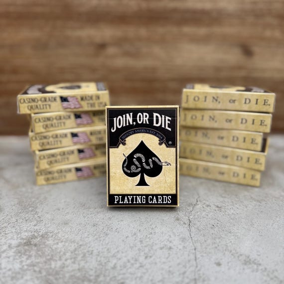 casino grade playing cards “Join, or Die” – Premium Casino-Grade Patriotic Playing Cards