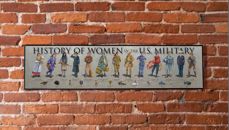 History of Women in the US Military Poster 6x24" Plaque, Gift, Female ...