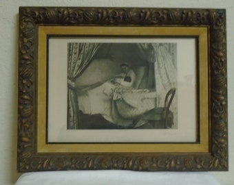 Guillaume Larrue / 1851 - 1935 / Copper Engraving / "The Cradle" Made in 1890