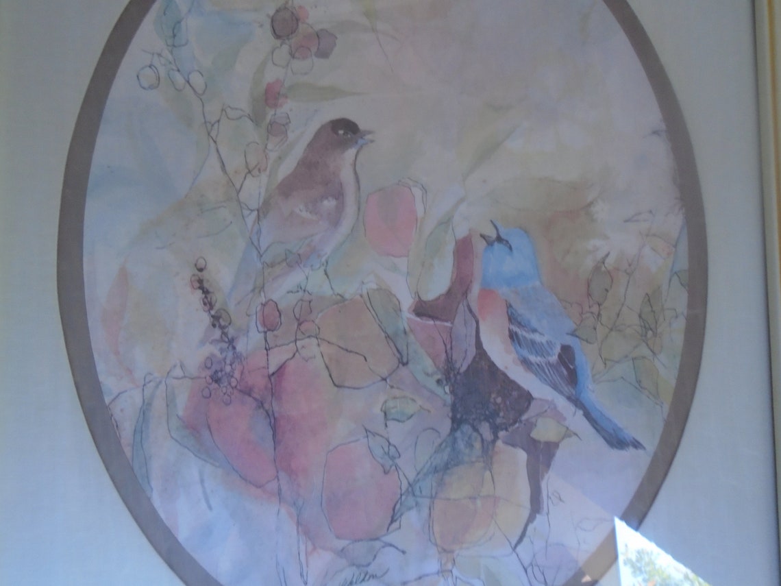 Original Water Color / Listed Artist Barbara Weldon / Birds / Etsy