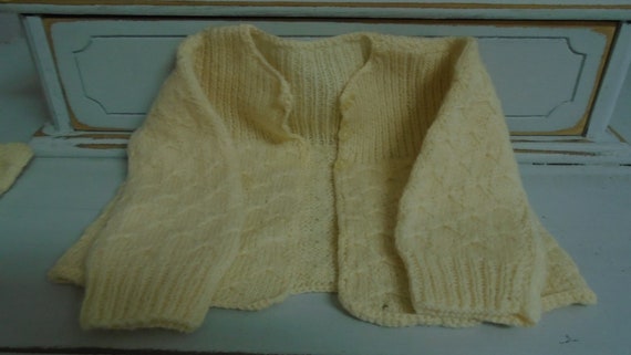 Vintage Baby Sweater And Booties! Hand Made! - image 3