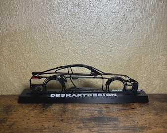 Turbo S Model, Personalisable, 3D Print, Silhouette, Gift for Car Enthusiasts, Car Crazy, Decoration, True to Detail, Made in Italy