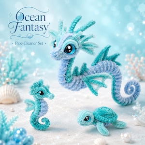 Pipe Cleaner Sea Dragon Pattern | Seahorse Turtle DIY Ocean Craft Tutorial
