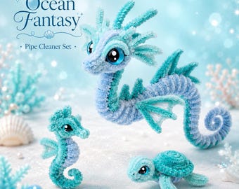Pipe Cleaner Sea Dragon Pattern | Seahorse Turtle DIY Ocean Craft Tutorial