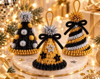 Pipe Cleaner Ornament DIY PDF | New Year Craft | Chenille Stem Party Hat Pattern