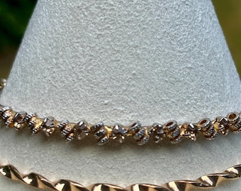 Vintage Twisted Brass Bangle Set with Cognac Stones | Stackable Boho Jewelry