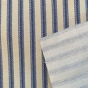 NEW Dark Blue Striped Bed Ticking Fabric Material per Yard - Etsy