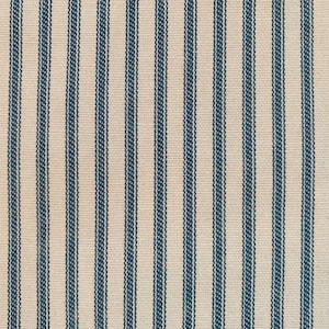 NEW Light Blue Striped Bed Ticking Fabric Material Per Yard