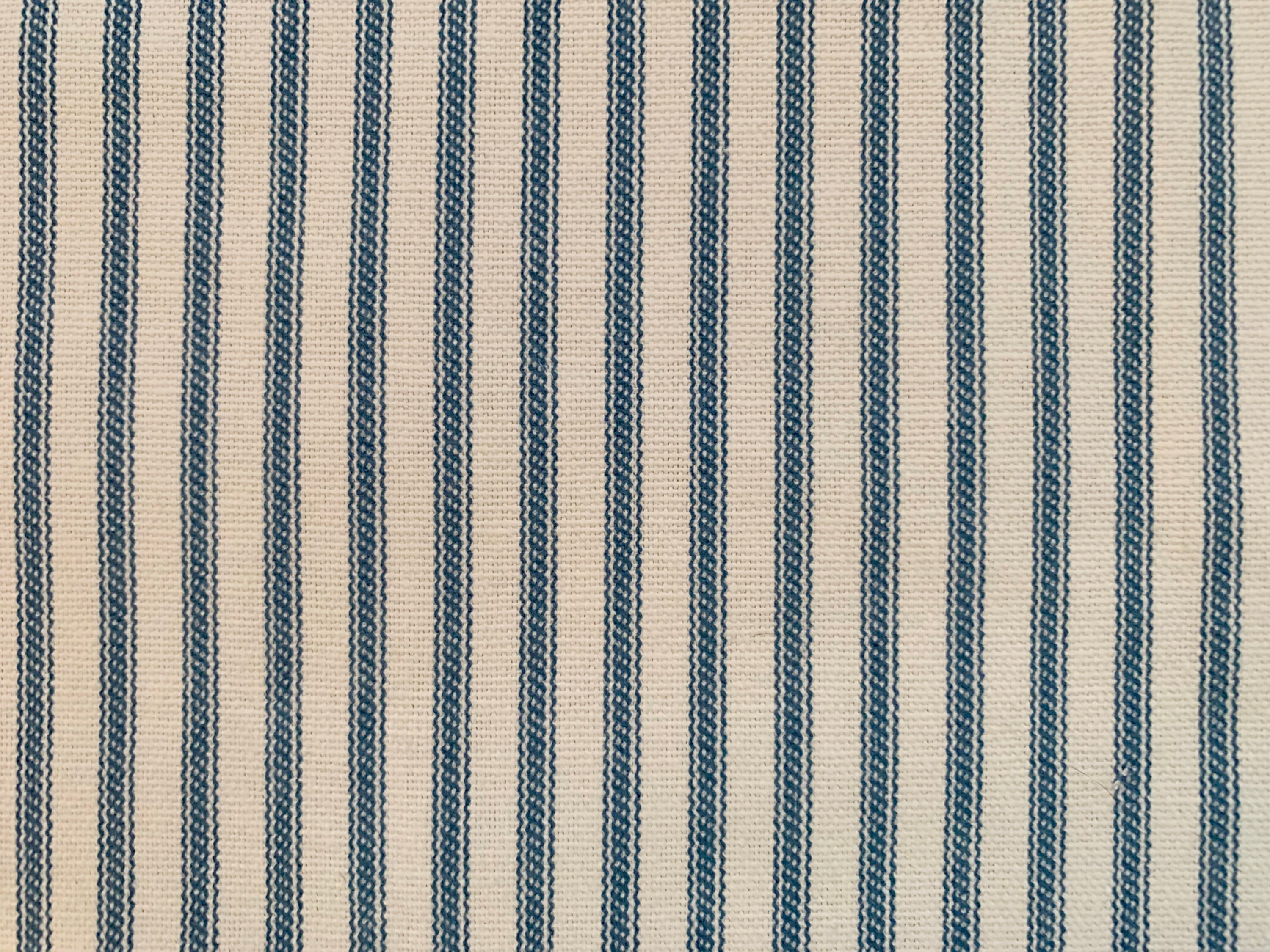 Cotton Pillow Ticking Utility Fabric 32'' Blue