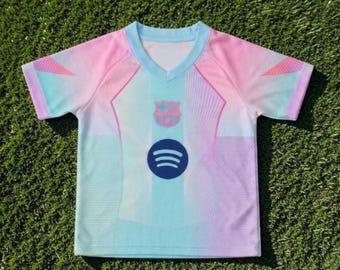 バルセロナ ラミン・ヤマ #10 ジャージ＆ショーツセット、大人用と子供用サッカー