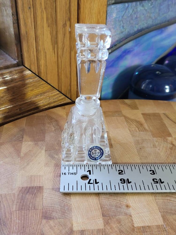 1970's Cut Clear Glass Perfume Bottle by I Rice I… - image 6