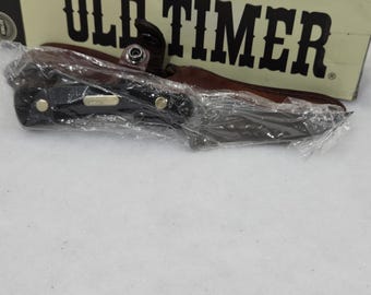 Schrade Old Timer Sharpfinger Fixed Blade Knife 1520T Leather