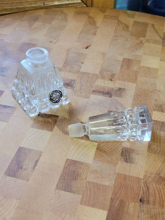 1970's Cut Clear Glass Perfume Bottle by I Rice I… - image 2