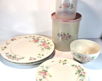 Tea Rose Plastic Collection by Pfaltzgraff USA Sold Individually