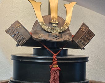 Paul Hanson Samurai Helmet Table Lamp Japanese-Made Kabuto Original Label